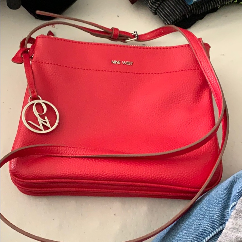 COPY - Nine West red leather cross body